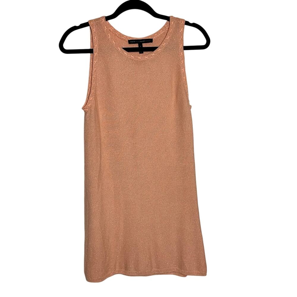 White House Black Market Pink Sleeveless Knitted Dress. Sz S NWT